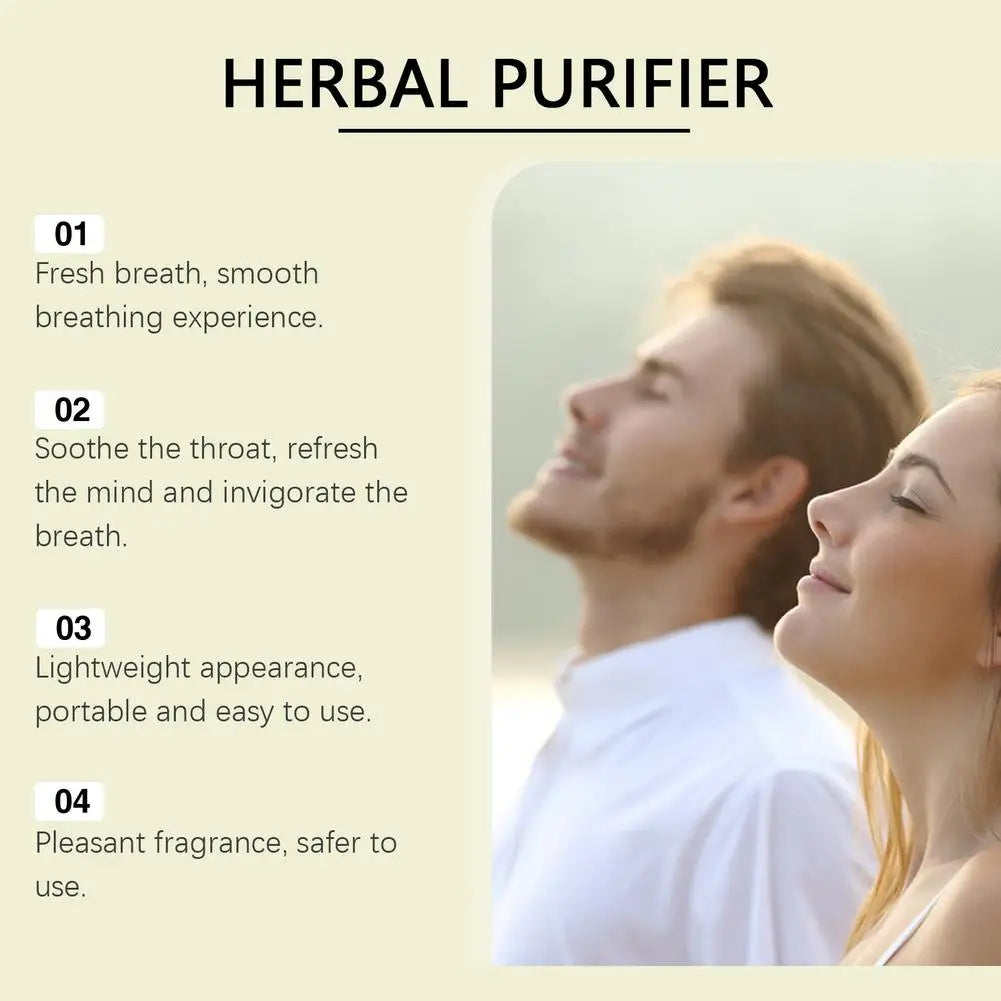 Ингаляционная палочка для носа Herbal Stop Horn, очищающая легкие и восстанавливающая слизистую оболочку дыхательных путей, снимает дискомфорт при дыхании.
