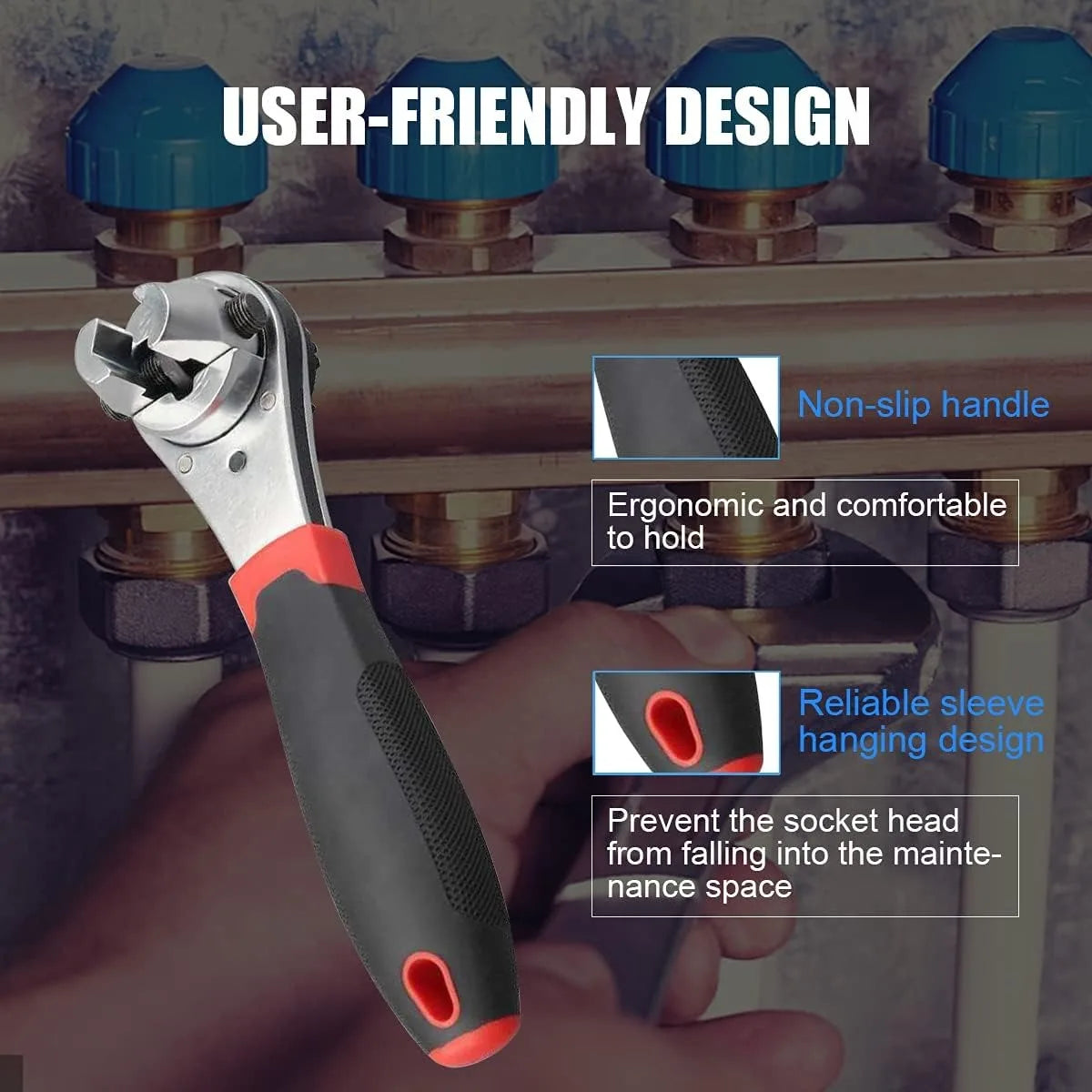 Adjustable Wrench Heat Treated Ratchet Wrench for 6-22mm Universal Adjustable Socket Wrench Ratcheting Wrench Set