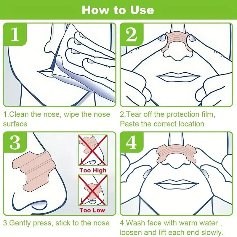 10/100/200pcs Anti Snoring Stickers Breathing Nasal Strips Physical Airway Expansion for Improved Nose Vent Comfort Sleep Aid