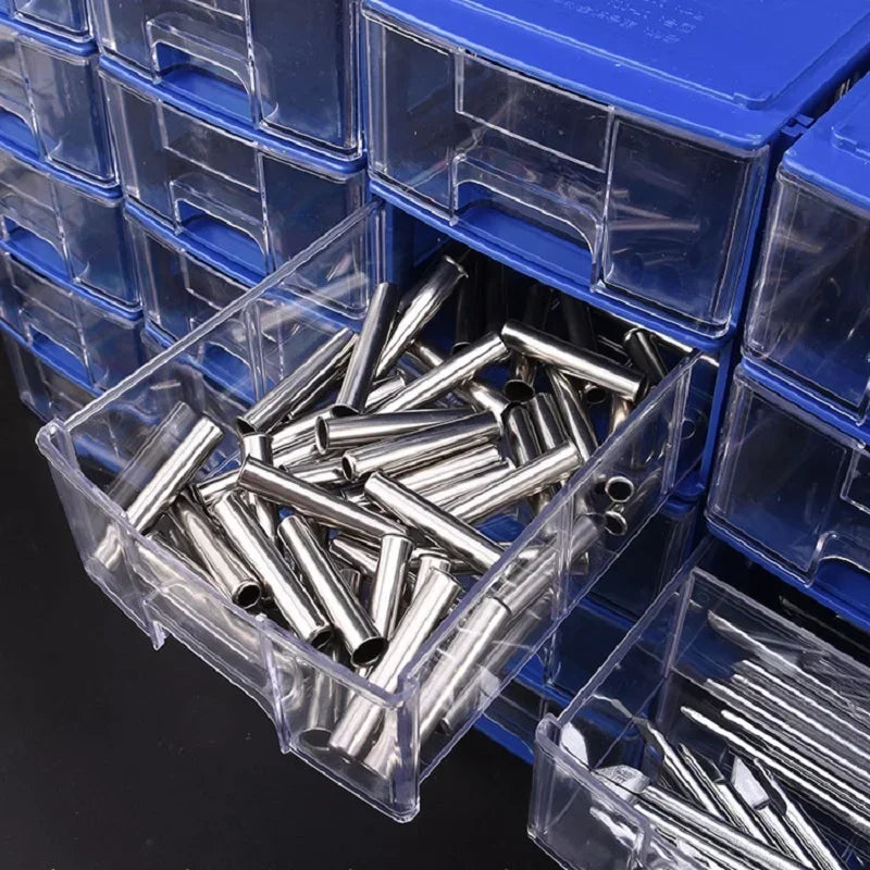 10 Pieces Drawer Storage Box Stackable Rectangular Small Parts Tool Storage Box Office Desktop Organizer