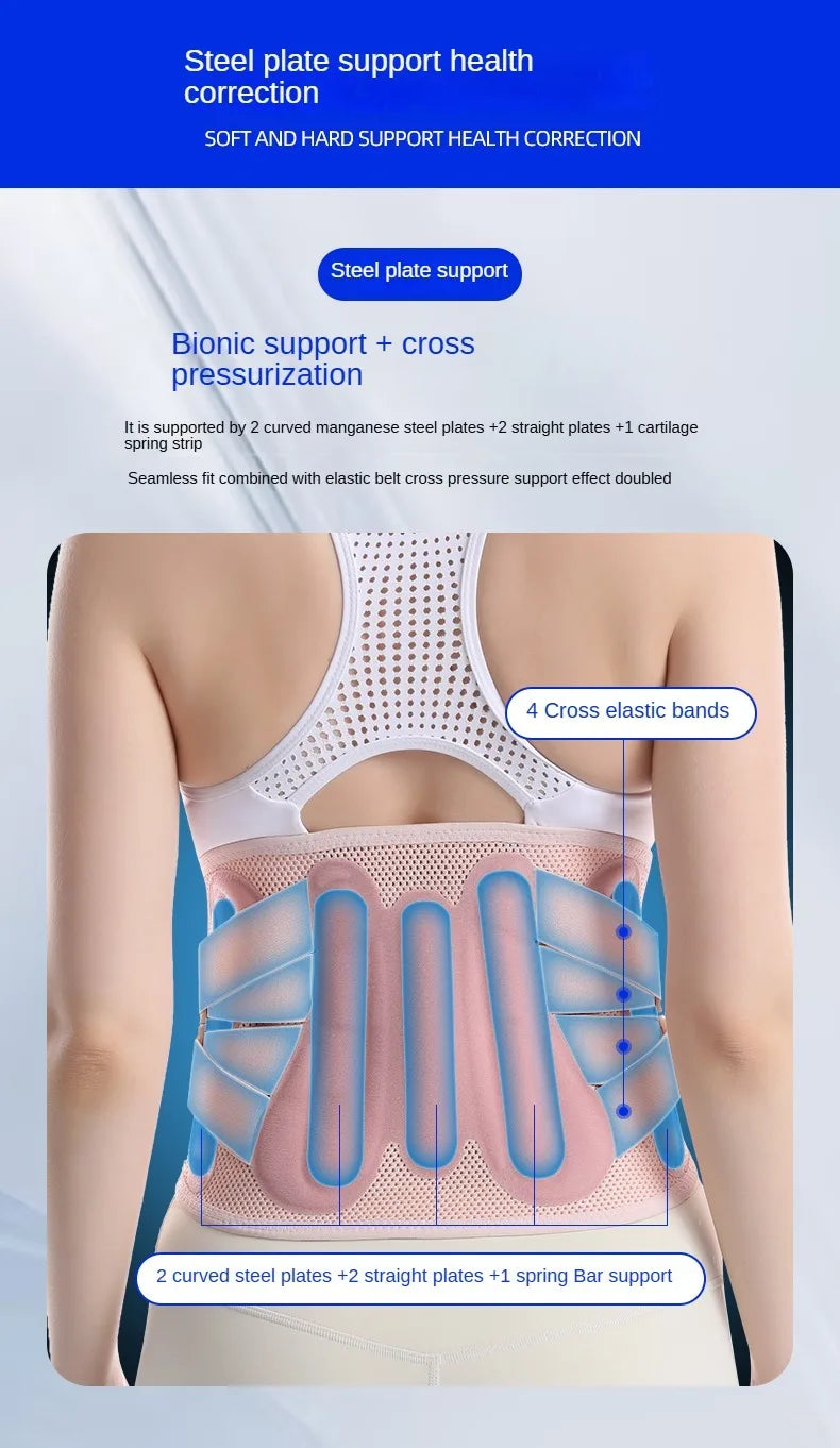 Adjustable Back Support Belt  Lumbar Support Breathable Lower Back Brace for Sciatica Scoliosis Herniated Disc Sciatica