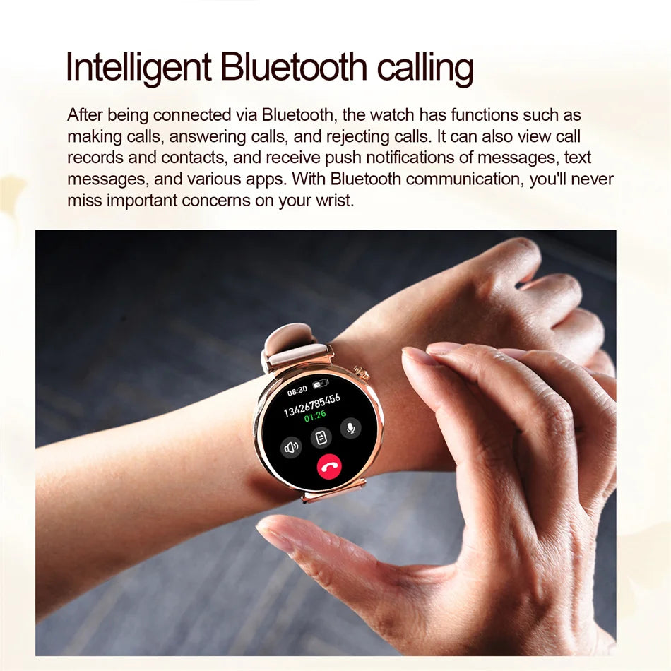 2025 New GPS Tracking Smartwatch Women AMOLED HD Screen Heart Rate Bluetooth Call IP68 Waterproof Smart Watch Android IOS