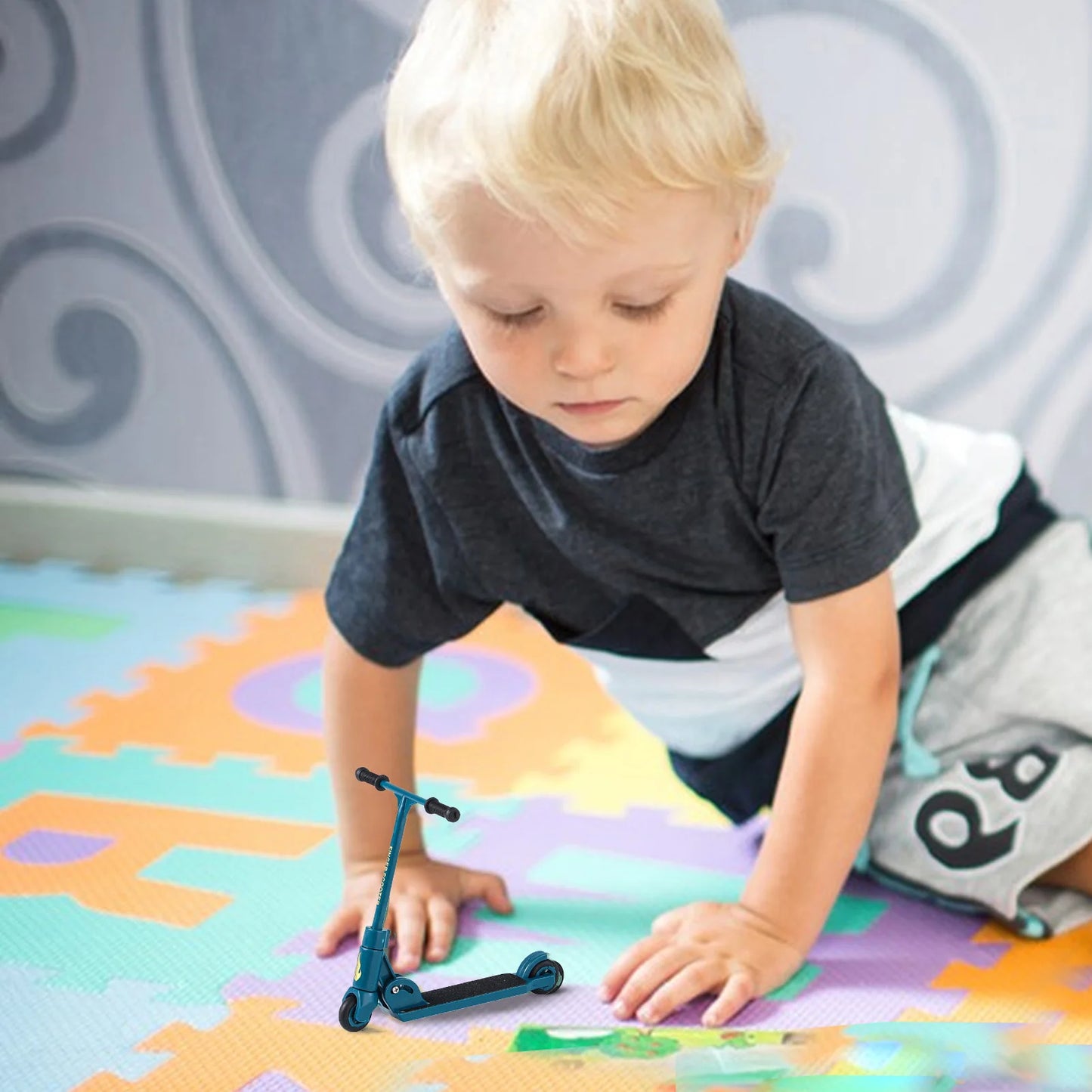 Kids Kick Scooter Finger BMX Foldable T-type Finger Scooter With Brake Educational Toys Finger Skateboards Fun Fingertip Movemet