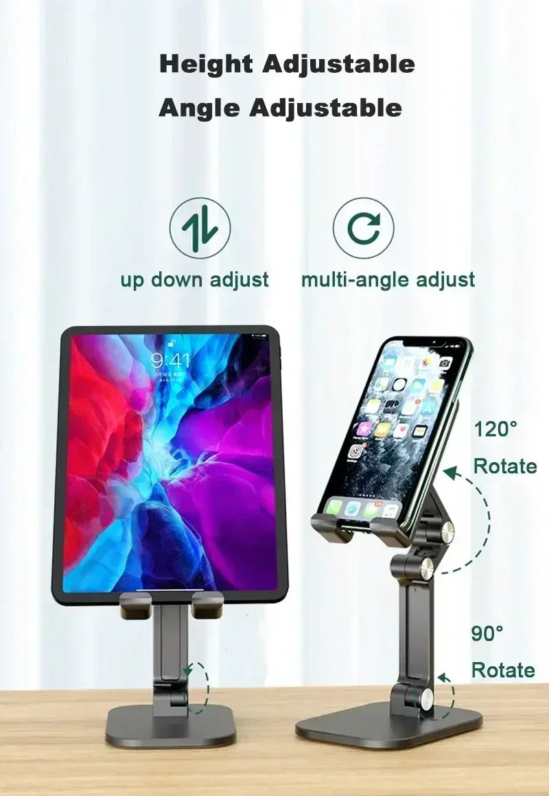 Настольная подставка для мобильного телефона iPhone, iPad, Xiaomi, регулируемая, складная, универсальная, для использования на столе.