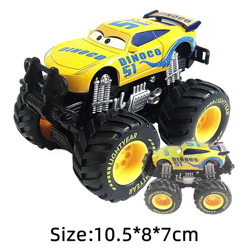 Pixar Cars 2 3 Wrestler Mater And Lightning Mcqueen Racing Series Metal Alloy Vehicle Toys For Kids High Legged Collectible Gift