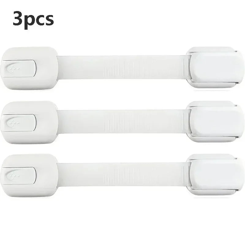 Baby Safety Lock Drawer Child Safety Cabinet Locks  Baby Safe Straps Adhesive Cabinet Drawer Door Latches  baby safety
