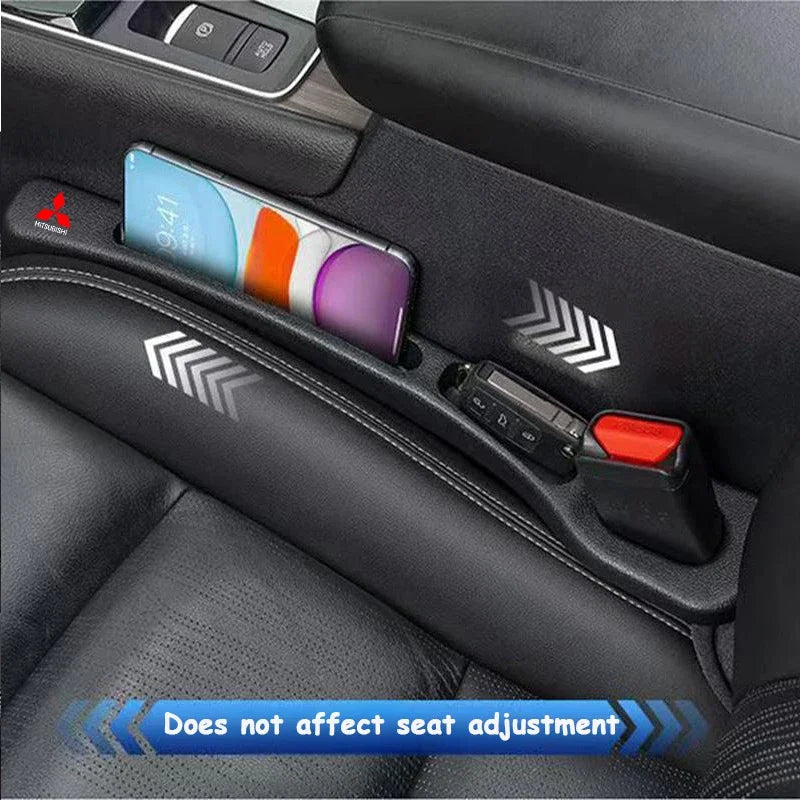 Car Seat Gap Filler Strips Car Storage Organizer bag box For Mitsubishi Outlander I200 Pajero Eclipse ASX Lancer Space Delica Ex