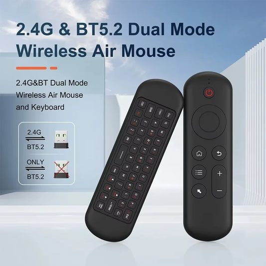 2.4GHz Wireless M5 Air Mouse BT 5.2 Mini Keyboard Backlit Remote Control IR Learning Remote Control for PC Android TV Box