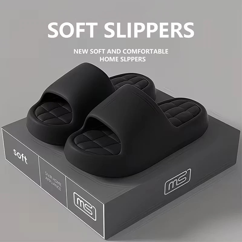 Women Summer Slippers Bathroom Shower Shoes Thick Soft Sole Non Slip House Slippers Men Fashion Lightweight Beach Sandals