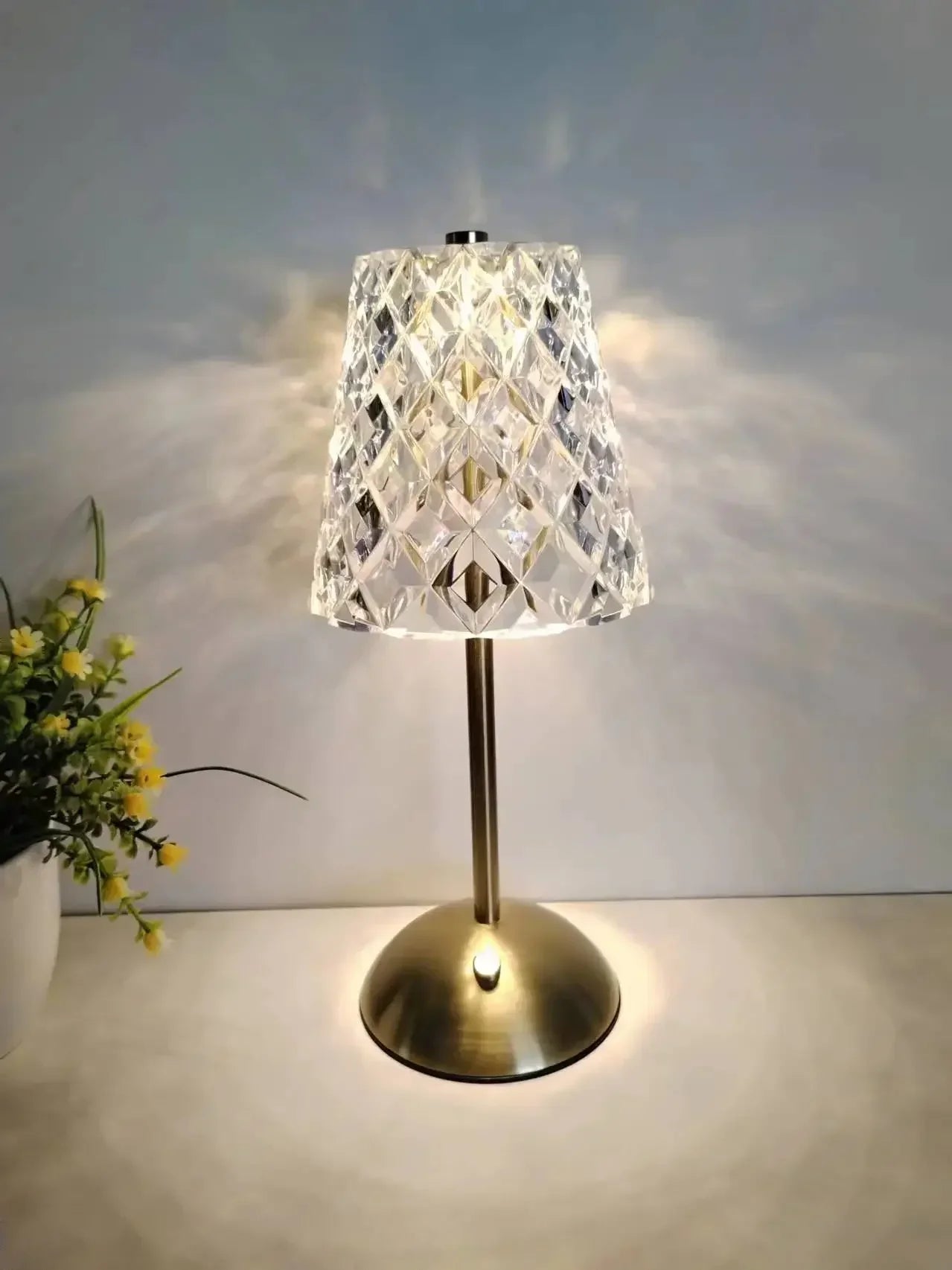 USB Rechargeable LED Table Lamp Touch Sensor Desktop Night Light For Bar Hotel Restaurant Bedroom Atmosphere Room Decor Lighting