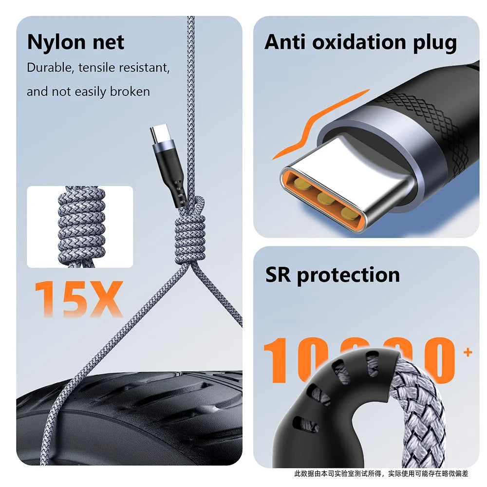 Многофункциональный USB-кабель для зарядки (3А) USB-кабель 4 в 1, адаптер для быстрой зарядки iPhone, Android-смартфонов, планшетов и других устройств.
