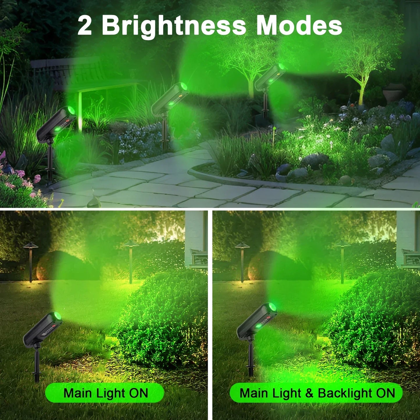 Solar LED Light Outdoor Solar Wall Light IP65 Green Garden Light Solar Spotlights Solar Uplights for Trees Pathway Yard