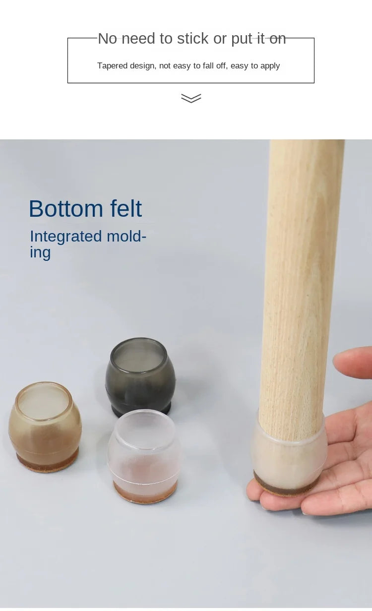 16/8/4Pcs Silicone Non-Slip Legs Pads Thick-soled Furniture Sofa Anti-noise Feet Cover Wood Floor From Scratches Protectors Mat