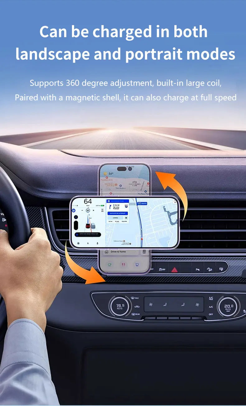 HOMEFISH Magnetic Car Wireless Charger Stand Mobile Phone Chargers Holder For Phone Pad  Watch Earphones Fast Charging Station