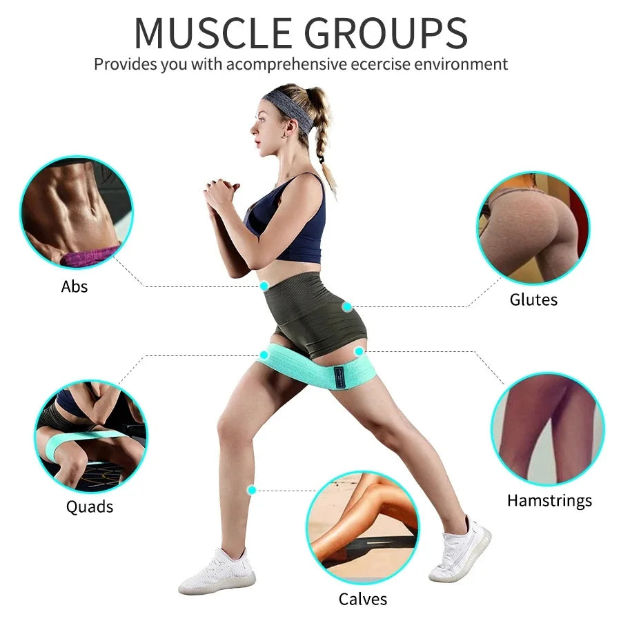 2025 Fabric Elastic Bands Fitness Resistance Bands Yoga Pilates Hip Circle Expander Bands Gym Training Home Workout Equipment