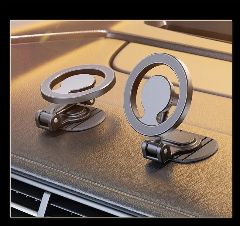 1040° Rotation Magnetic Car Phone Holder All-Metal Magnetic Cell Phone Stand Dashboard Mount For Magsafe iPhone 16 15 14 13 12