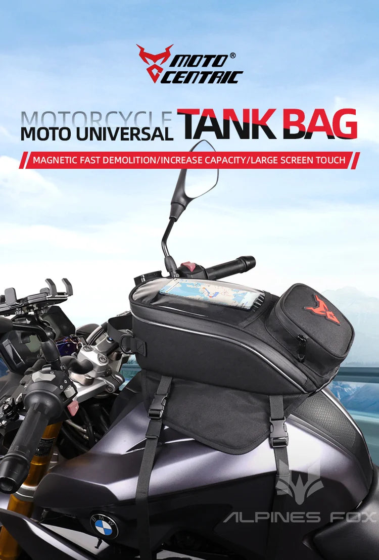 Waterproof Magnetic Motorcycle oil Fuel Tank Bag Navigation Universal Motorbike Riding Cycling Tool Backpack Portable