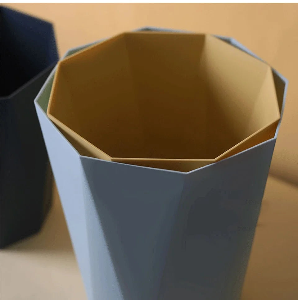 Household Trash Can Open Trash Basket Large-capacity Plastic Basket Toilet Paper Basket for Bathroom Bedroom Kitchen Office