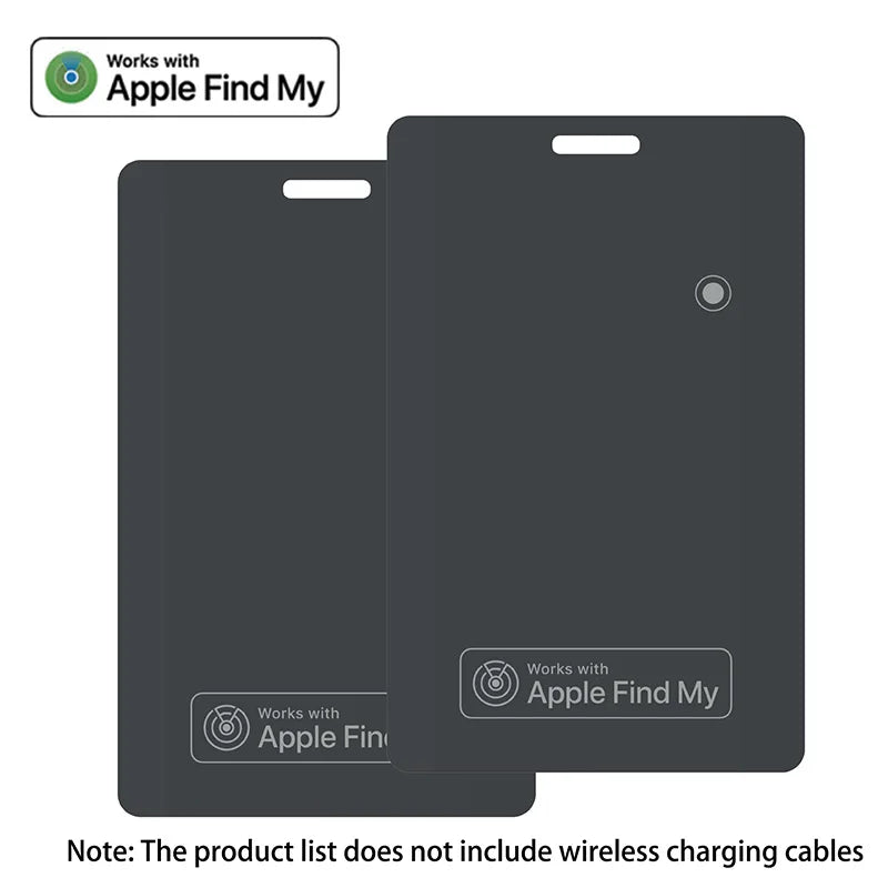 Airtag Card Wallet Tracker Thin 1.6mm, Rechargeable Air Tag Compatible with Find My (iOS Only), Item Finder Locator for Luggage