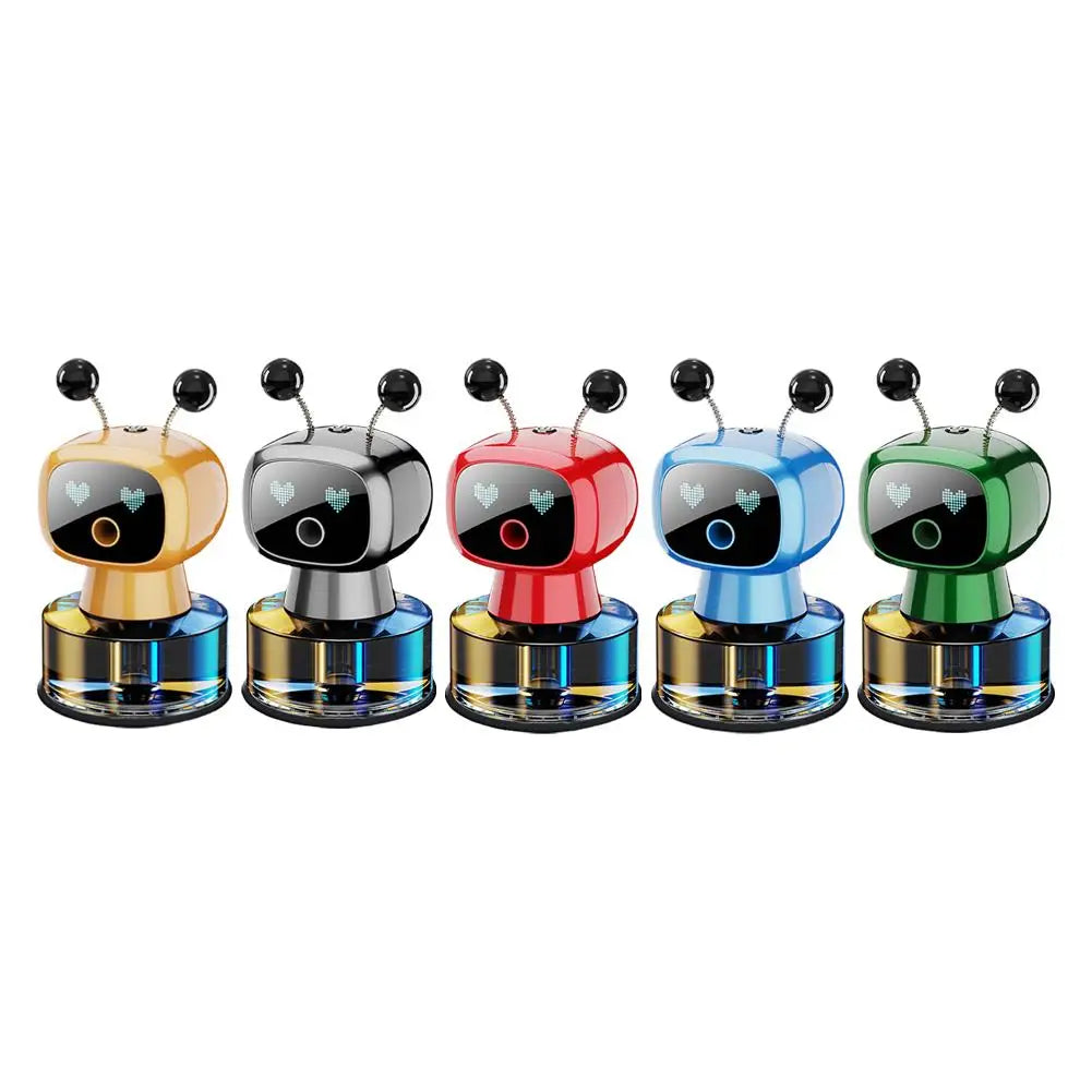 Smart Car Air Freshener AI Rechargeable Car Aroma Diffuser Smart Eyes 4 Levels Of Adjustable Intelligent Car Diffuser Gift