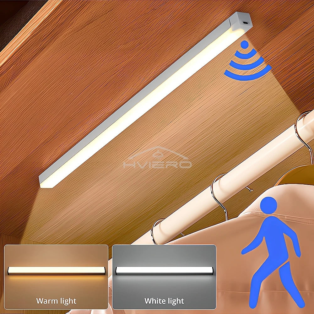 Wireless Motion Sensor Led Lamp Usb Rechargeable Night Light Kitchen Wardrobe Closet Living Decorative Lighting Smart Touch Bulb
