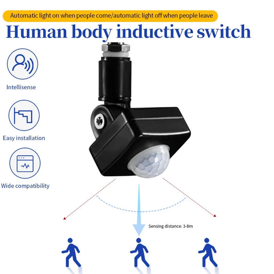 110V 220V Smart PIR Motion Sensor Detector Switch Timer Human Body Infrared Auto On Off Light For LED Lamp Light Stair Corridor