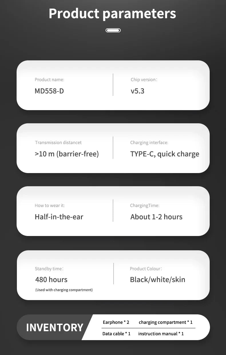 Sleep Invisible Headset Noise Cancelling Wireless Headsets Waterproof Sports Stereo With Mic Bluetooth Earohone