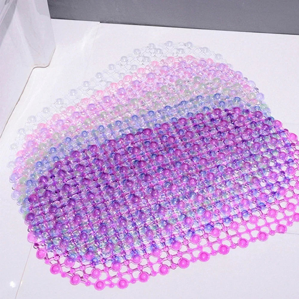New Non-slip PVC Anti-skid Bath Mats Soft Shower Mat Massage Mat with Suction Cup Non-slip Bathtu Bath Mat Bathroom Accessories
