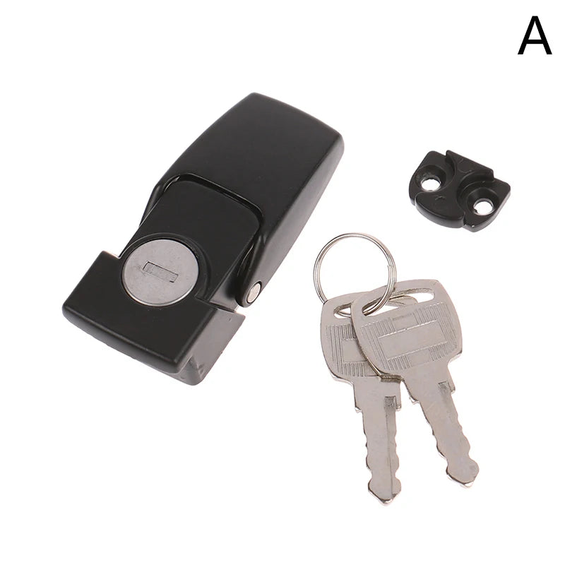 Cabinet Black Coated Metal Hasp Latch DK604 Security Toggle Lock With Two Keys
