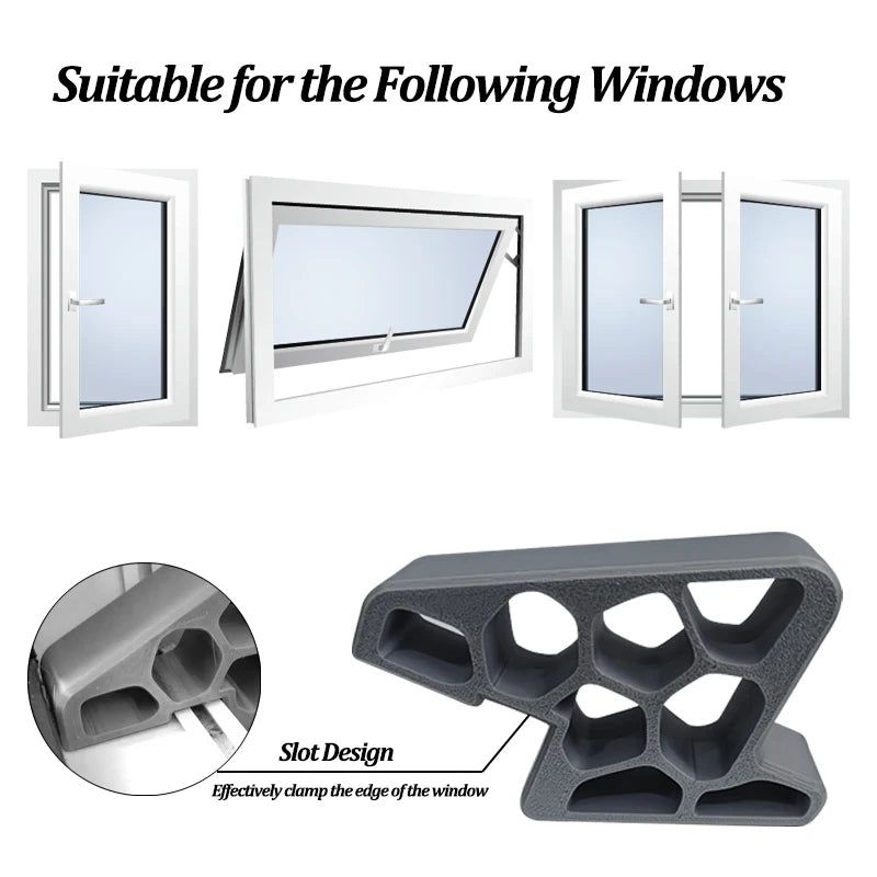 Indoor Anti-Slip Door Stopper Heavy-Duty Balcony Window & Door Wedge Home Office Window Anti-collision Limiter Sliding Stopper