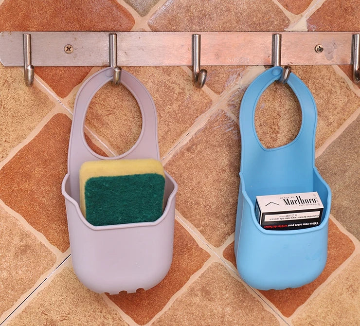 Sink Drain Rack Kitchen Storage Basket Shelf Hang Sink Bag Sponge Holder Soap Dish Drainer Home Organizer Kitchen accessories