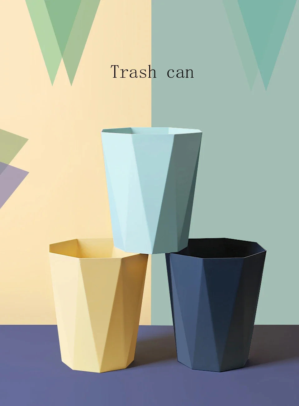 Household Trash Can Open Trash Basket Large-capacity Plastic Basket Toilet Paper Basket for Bathroom Bedroom Kitchen Office
