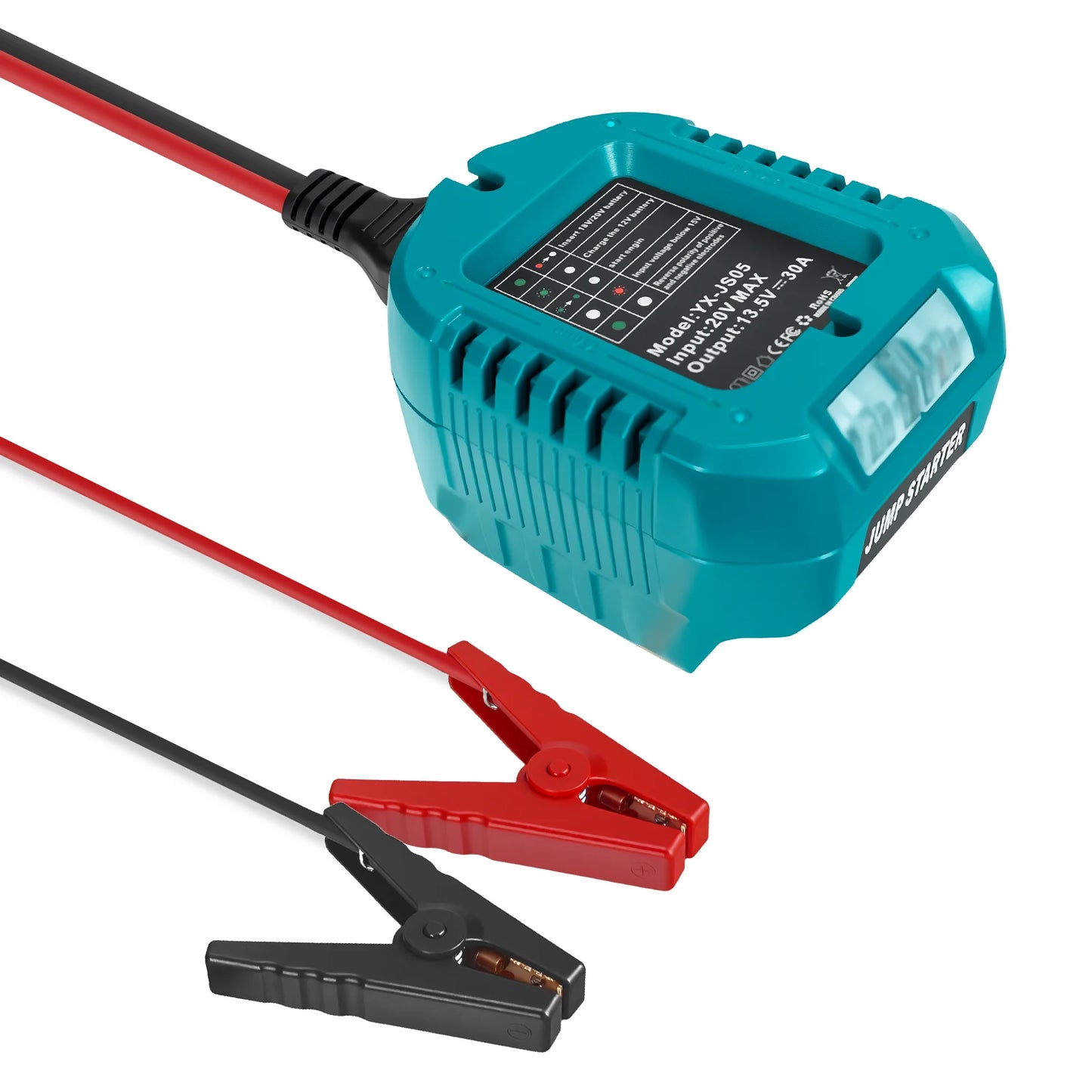 Igniter Jump Starter for Makita 18V Battery 10AWG Car Booster Cable Automotive Emergency Power DIY Adapter with Clips