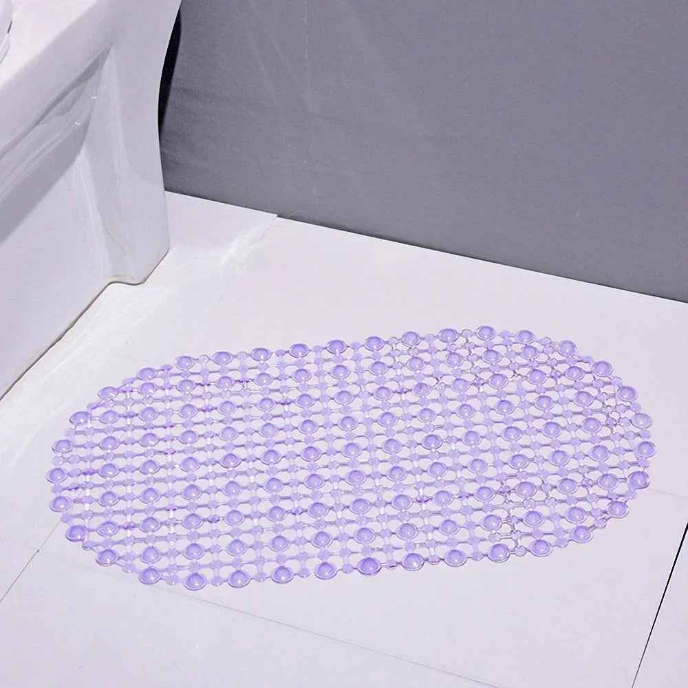 New Non-slip PVC Anti-skid Bath Mats Soft Shower Mat Massage Mat with Suction Cup Non-slip Bathtu Bath Mat Bathroom Accessories