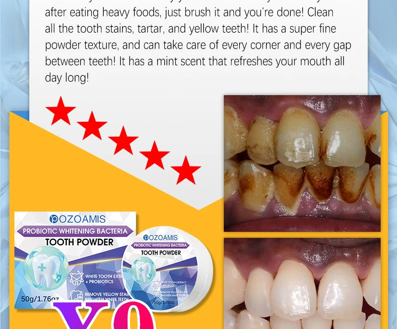 2025 New Technology Effectively Whitens Teeth and Cleansing Plaque Mineral Powder