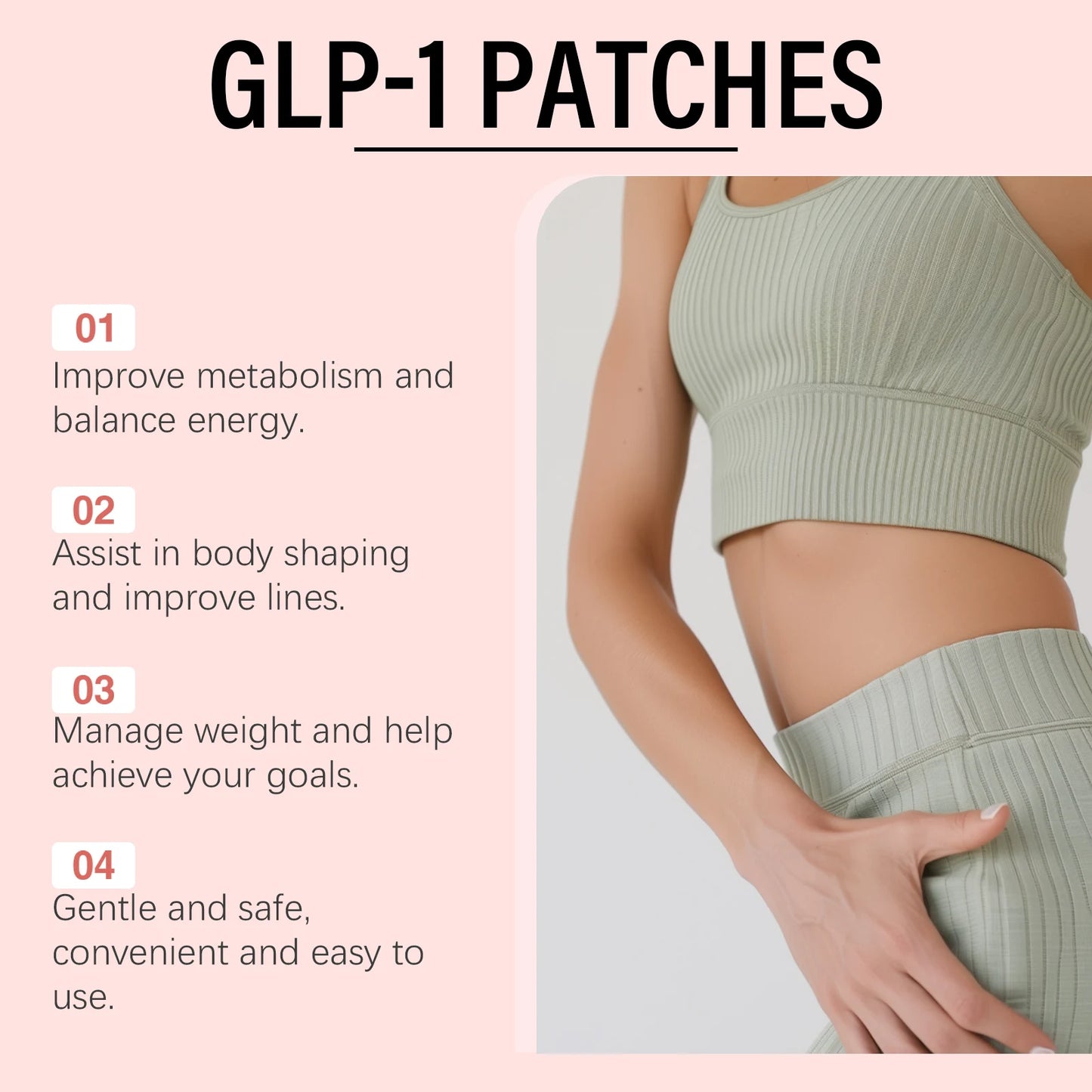 Body Shaping GLP-1 Patches Fat Burning Improve Stomach Belly Tighten Control Weigh Management Slimming Management Stickers Tools