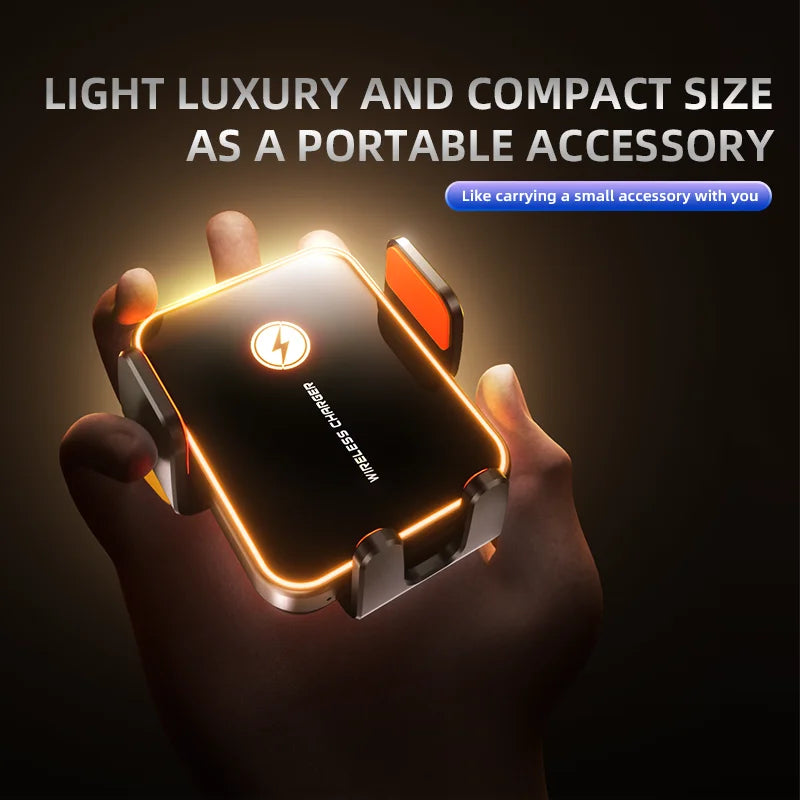 Magnetic Car Phone Holder 15W Wireless Fast Charger Infrared Induction Car Air Vent Bracket for iPhone 12 13 14 15 Andorid Mount