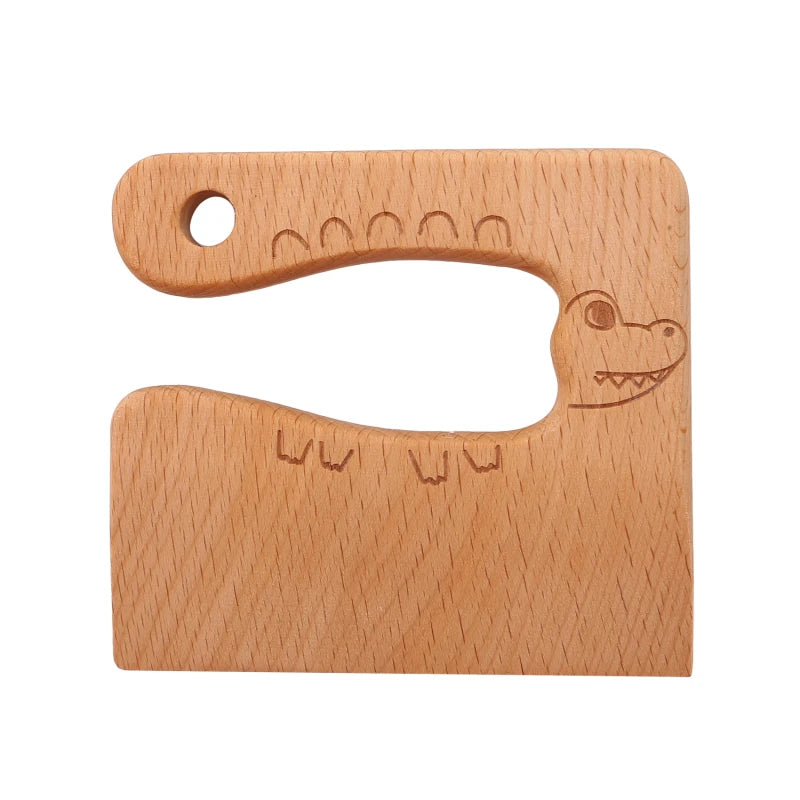 Wooden Montessori Knife Kids Cooking Toys Educational Safe Knives Cut Fruit Basic Toys & Life Skills Kitchen Tools For Toddlers
