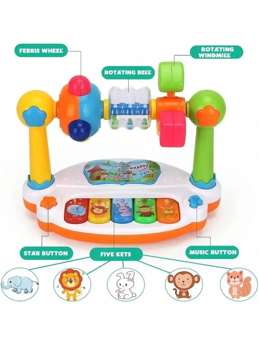 Baby Piano Toy, Light Up Music Baby Toys for12 18 Months Early Learning Educational Piano Toy 1 Year Old Boy Girl Gifts