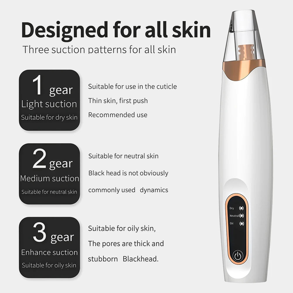 Hot Compress Blackhead Remover Vacuum Suction Acne Pore Cleaner Electric Nose Face Deep Cleansing Skin Care Device Birthday Gift