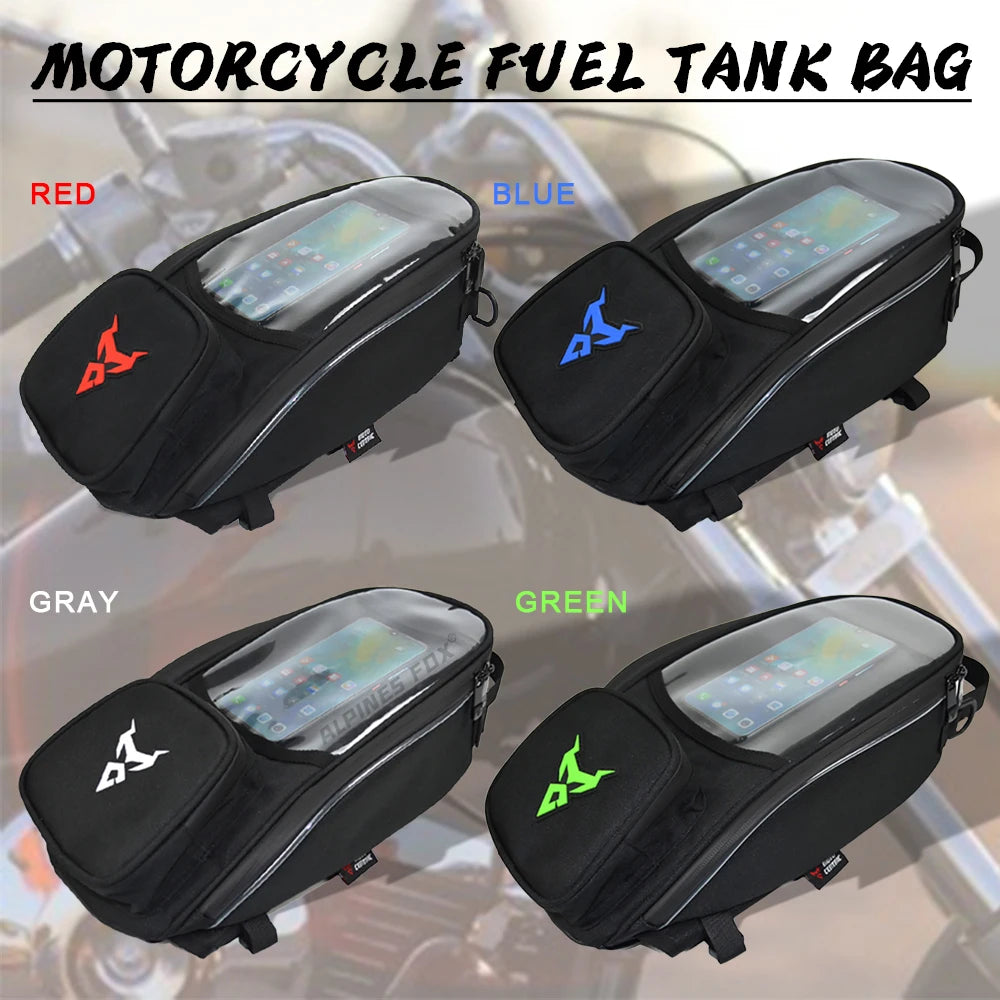 Waterproof Magnetic Motorcycle oil Fuel Tank Bag Navigation Universal Motorbike Riding Cycling Tool Backpack Portable