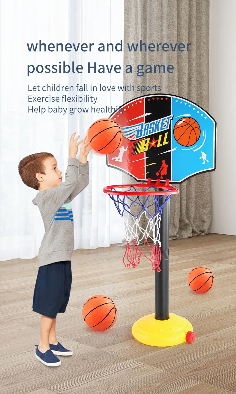 Toddler Adjustable Basketball Hoop 52-115CM Stand Rack for Kids Baby Outdoor Indoor Ball Sport Backboard Rim Shoot Children Toy