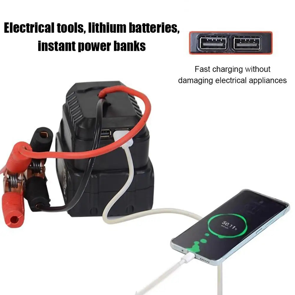 Igniter Jump Starter for Makita Lithium Battery Booster Cable Adapter Emergency Power Kit DIY Converter With Clip