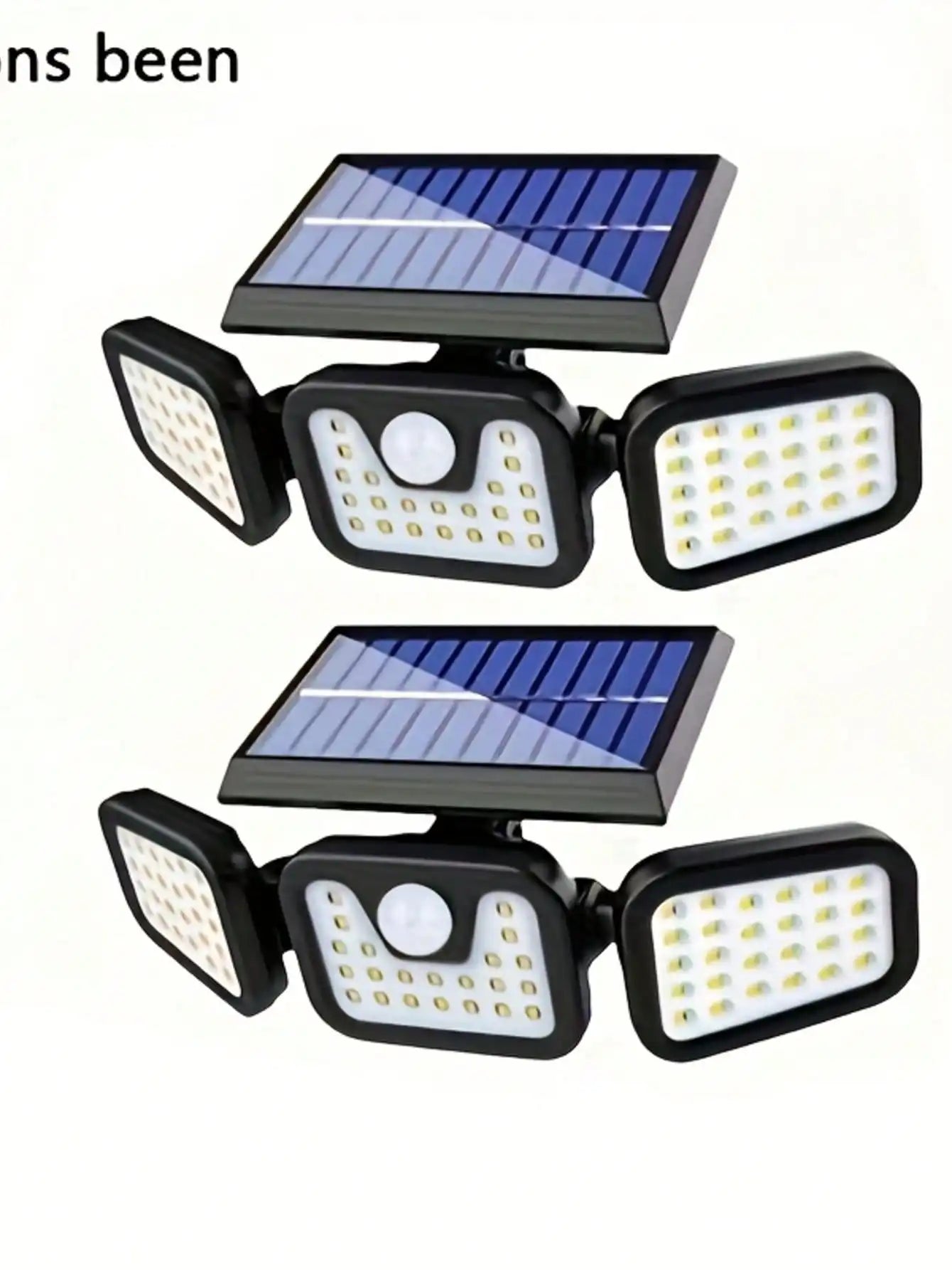 2025 Upgraded Solar Security Lights Outdoor 270° Human Detection&3-Heads Adjustable IP65 Waterproof Motion Sensor Flood Light fo
