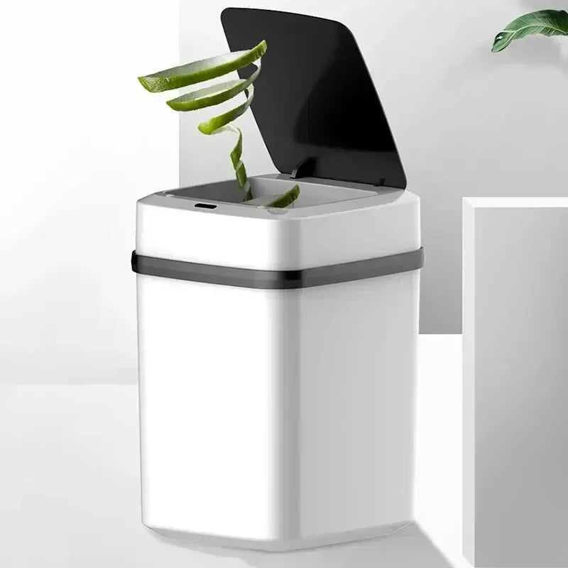 Smart Sensor 13L Trash Can 2025 - Touch-Activated Automatic Lid Bathroom Kitchen Toilet, Waterproof Waste Organizer