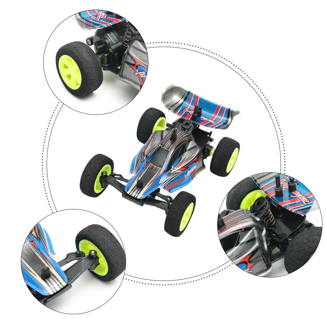 1/32 Mini Rc Car Model Off-Road Vehicle Toy 4WD 2.4G Mutiplayer 4CH Operate USB Charging Edition Formula Car for Kids Toy