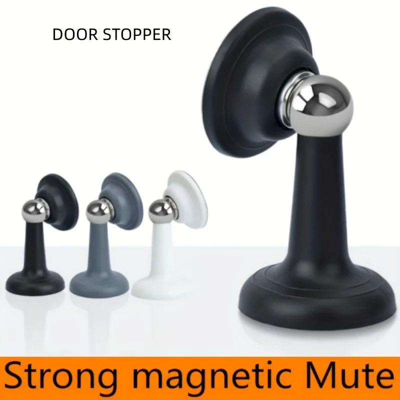 Strong Magnetic Silent Door Stopper Household Bedroom Free-punch Door Suction Anti-collision Silicone Floor Door Stop