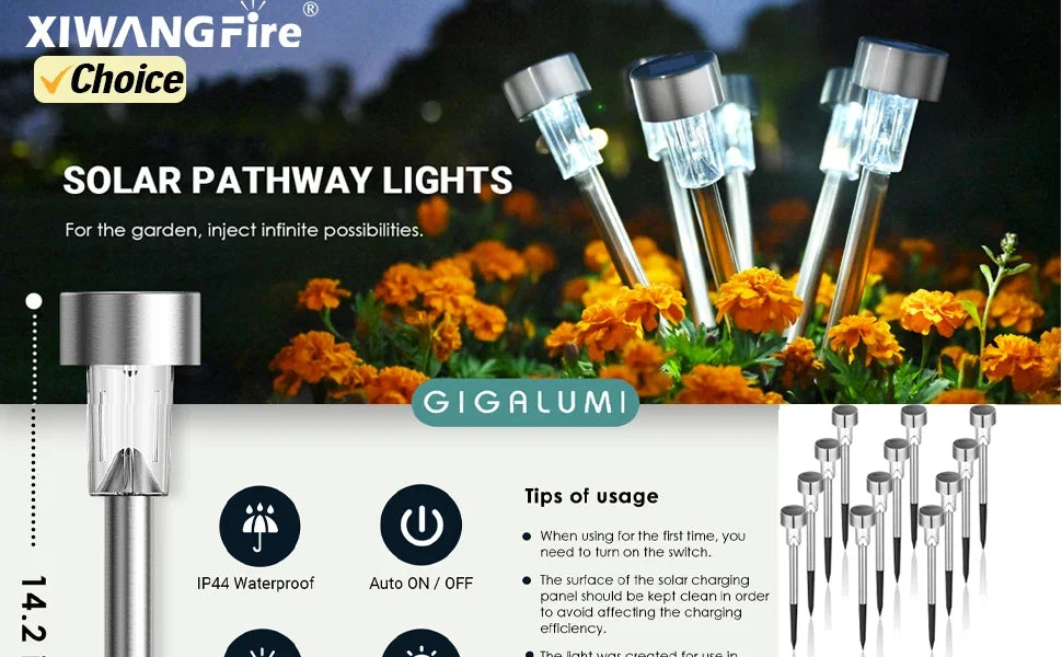Solar LED Light Outdoor Solar Wall Light IP65 Green Garden Light Solar Spotlights Solar Uplights for Trees Pathway Yard