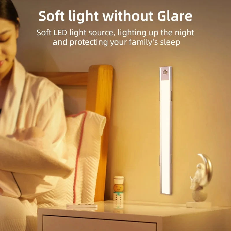 LED Sensor Cabinet Lights Dimmable Night Light for Living Room Wardrobe Kitchen Lamp Led Tube Wireless Motion Sensor Night Lamp