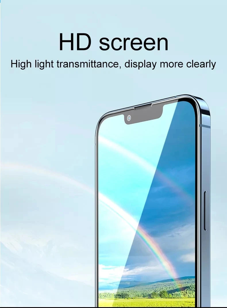 9D Screen Protector Tempered Glass for IPhone 14 13 12 11 Pro Max Protective Glass for IPhone X XR XS Max 7 8 6S 14 Plus